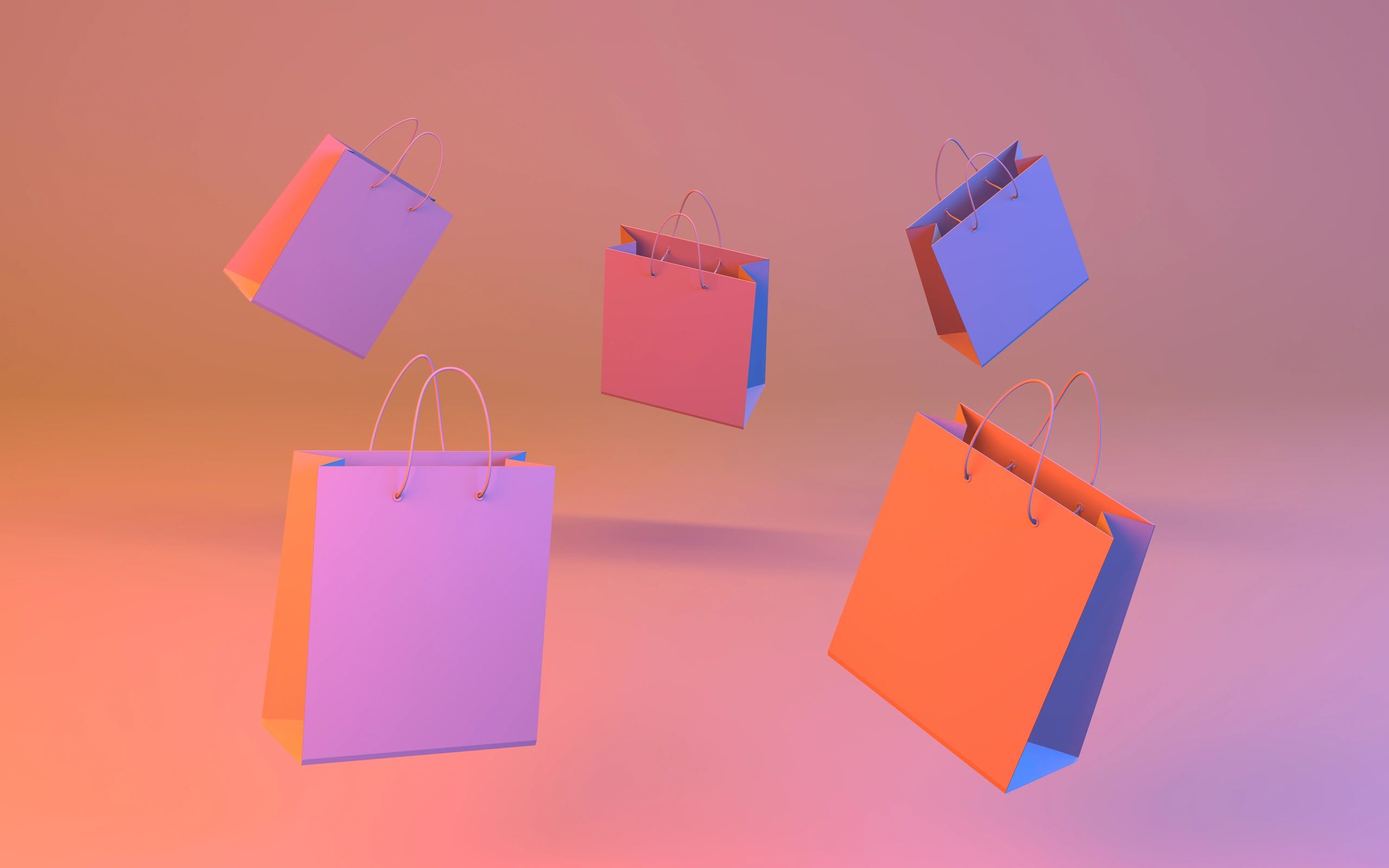 Product branding and shopping bag visual