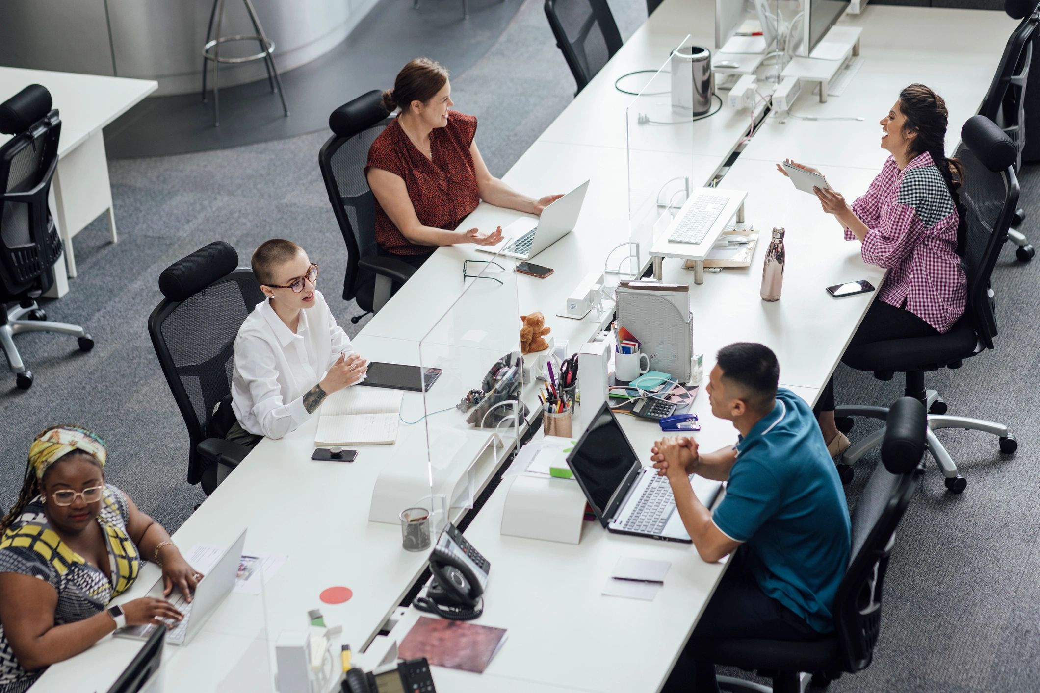 E-commerce team collaborating in an office